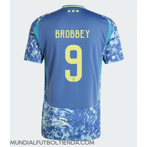 Camiseta Ajax Brian Brobbey #9 Segunda Equipación Replica 2024-25 mangas cortas